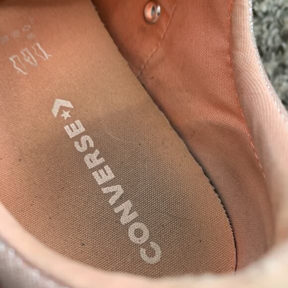 Converse All Star Sparkly Neon Low Top Sneakers Size 6 Juniors Big Kids Orange - Picture 8 of 8